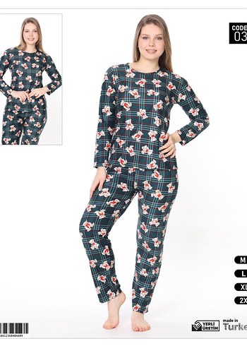 Lacivert ayıcık Desenli Kadın Pijama Takımı
Süet kadife kumaş - Görsel 11