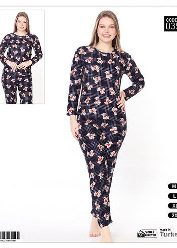 Lacivert ayıcık Desenli Kadın Pijama Takımı
Süet kadife kumaş - Görsel 12