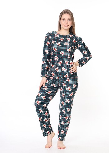 Lacivert ayıcık Desenli Kadın Pijama Takımı
Süet kadife kumaş - Görsel 7