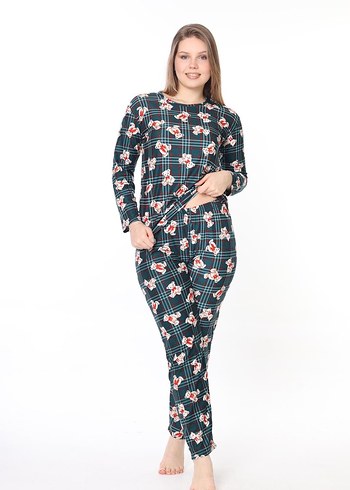 Lacivert ayıcık Desenli Kadın Pijama Takımı
Süet kadife kumaş - Görsel 8