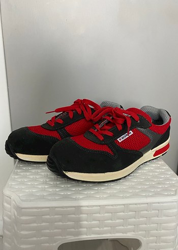 Diğer Kırmızı Gri Erkek Spor Ayakkabı Velcro