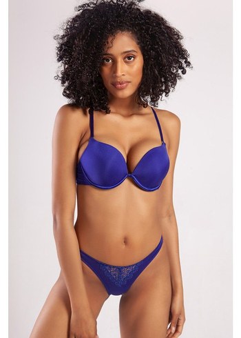 Golshan Garland Mini String, Kadın Güpürlü Saks Külot - Görsel 7