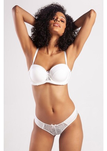 Golshan Gala Mini Slip, Kadın Dantelli Ekru Külot - Görsel 6