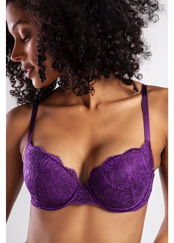 Golshan G.Colors Balconette  Push Up Bra, Mor Konforlu Sütyen - Görsel 2