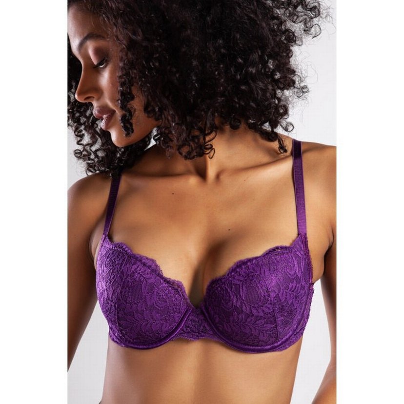 Golshan G.Colors Balconette  Push Up Bra, Mor Konforlu Sütyen - Görsel 2