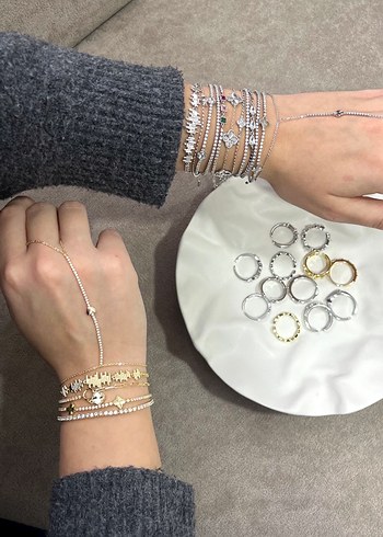 Minimalist Payetli Kadın çelik bileklik - Görsel 2