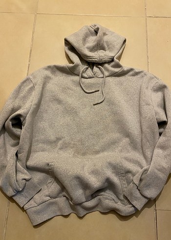 Gri Kapüşonlu Kadın Sweatshirt