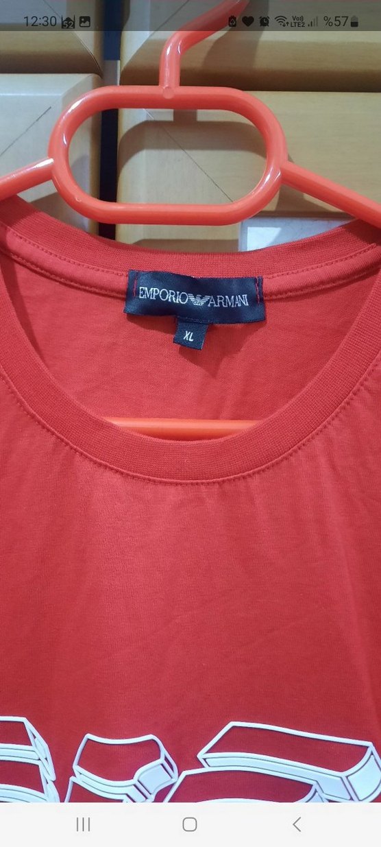 Emporio Armani Kırmızı Baskılı Tişört - Görsel 4