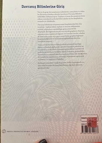 Davranış Bilimlerine Giriş Kitabı - Görsel 2