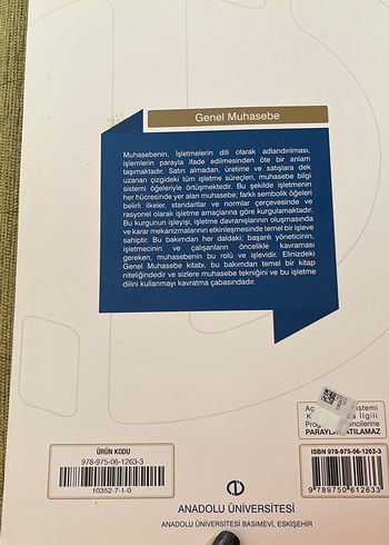 Genel Muhasebe - Anadolu Üniversitesi - Görsel 2