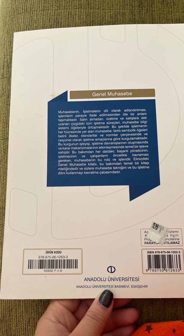 Genel Muhasebe - Anadolu Üniversitesi - Görsel 2