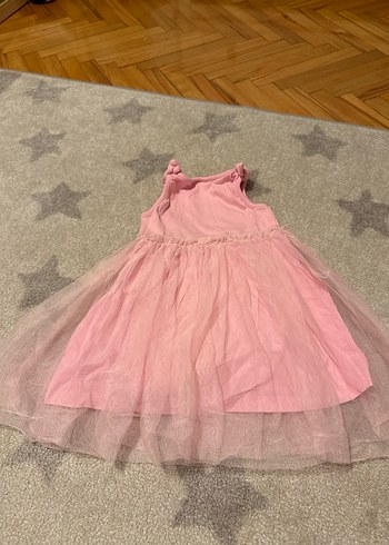 Zara Pembe Kız Çocuk Tül Elbise
