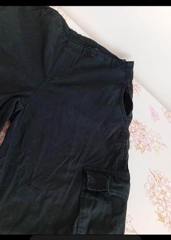 Siyah Kadın paraşüt Pantolon - Görsel 4