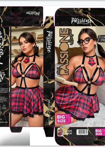 Kırmızı Ekose Mini Halter Büstiyer