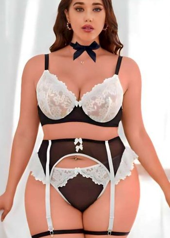 Diğer Beyaz Baskılı Gotik Strappy Midi Pijama Takımı