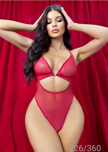 xl Beden Parlak Desenli Kırmızı Kadın Monokini