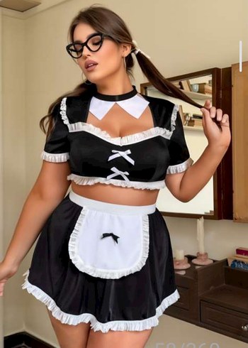 xxl Beden Siyah Mini Gotik Kadın Pijama Takımı