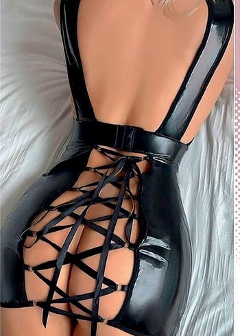 Kırmızı Baskılı Kadın İç Çamaşırı derili gecelik bedenler mevcut - Görsel 2