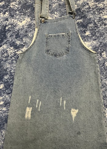 Çoçuk mavi Denim Kolsuz Tulum salopet