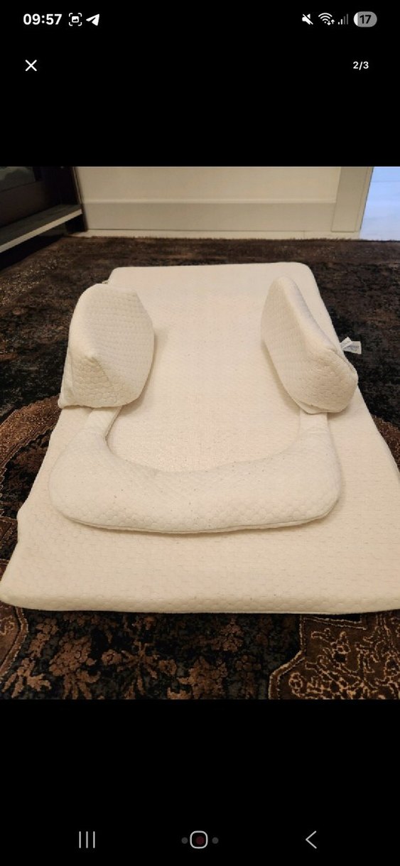 Beyaz Emzirme ve Hamile Yastığı, Reflü yatağı - Görsel 2