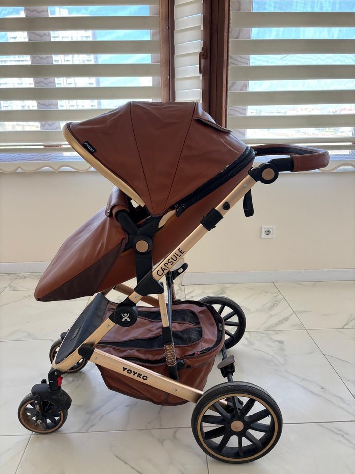 Koyu Kahverengi Bebek Arabası - Görsel 3