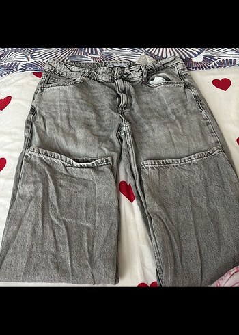 Gri Denim Kadın Kot Pantolon