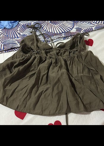Zara Zara Keten Askılı Bluz