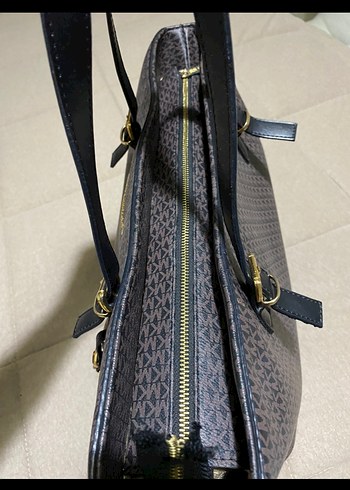 Beden kahverengi Renk Michael Kors Kahverengi Deri Baskılı Kadın Çanta