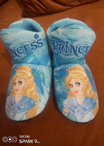 Kız Çocuk Mavi Prenses Desenli Sıcak panduf 31 den 35 kadar - Görsel 2