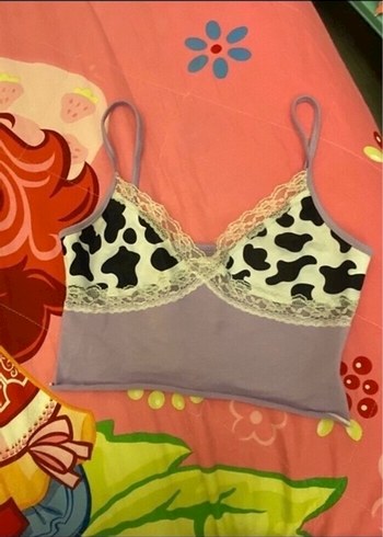 Desenli Bağcıklı Kadın Bralet