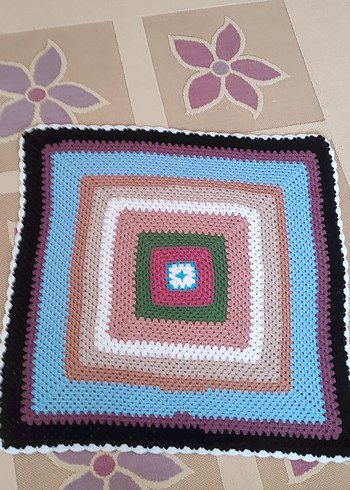 Çok Renkli El Örgüsü Battaniye - Görsel 2