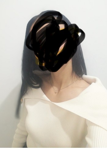 Bej Yüksek Yakalı Kadın Triko Kazak - Görsel 2