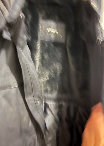 Lacivert kapşonlu mont - Görsel 3