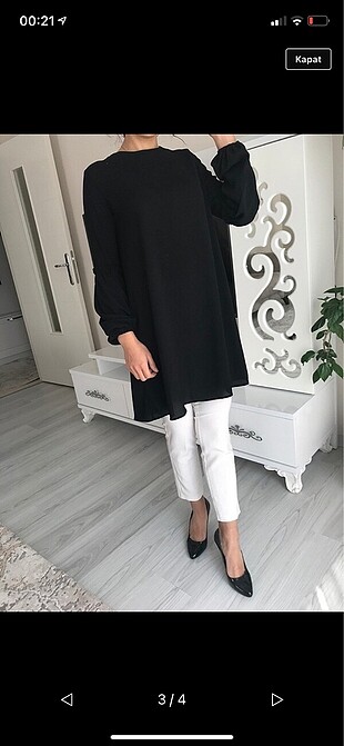 36 Beden Siyah tunik