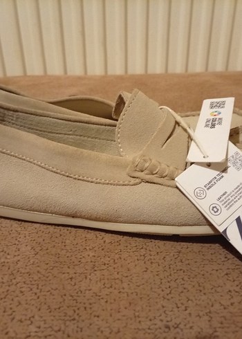 Zara Bej Süet Erkek Çocuk Loafer