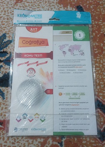 Kronometre AYT Coğrafya Konu Testi