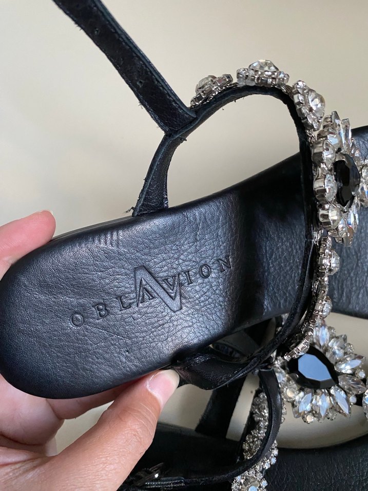 OBLAVION siyah sandalet - Görsel 5