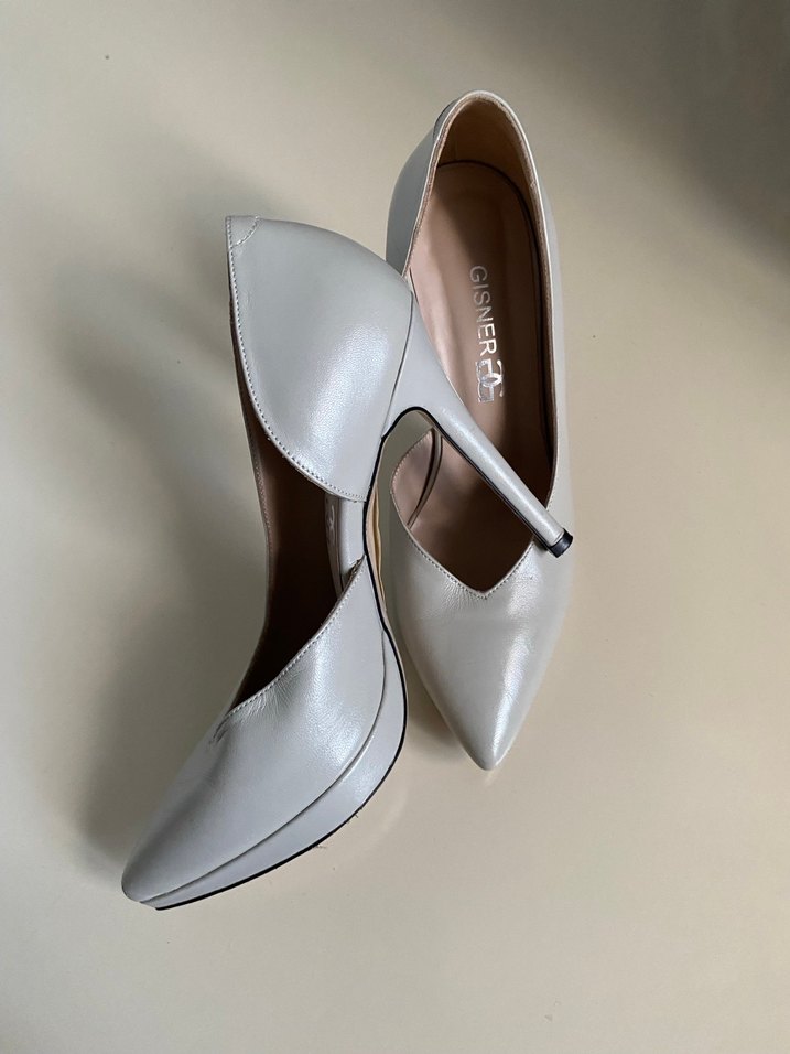 Modern Klasik gri  Stiletto Kadın Ayakkabı - Görsel 2