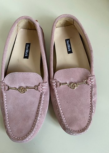 Network Pudra Süet Mokasen  Driving Shoes Loafer - Görsel 4