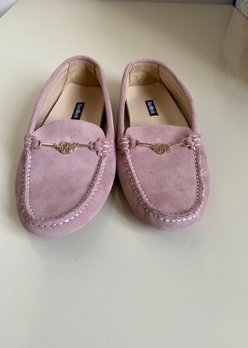 Network Pudra Süet Mokasen  Driving Shoes Loafer - Görsel 5