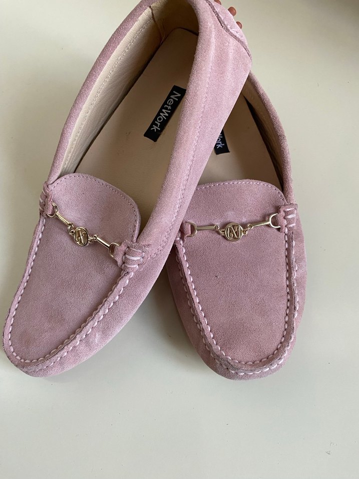 Network Pudra Süet Mokasen  Driving Shoes Loafer - Görsel 2