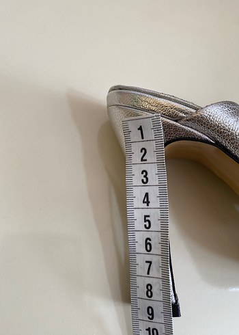 GISNER MARKA gümüş topuklu terlik - Görsel 6