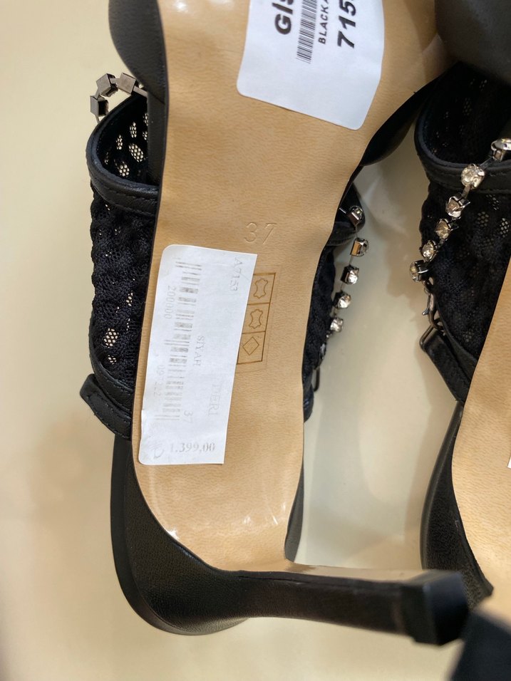 GİDNER marka siyah orijinal deri topuklu - Görsel 5
