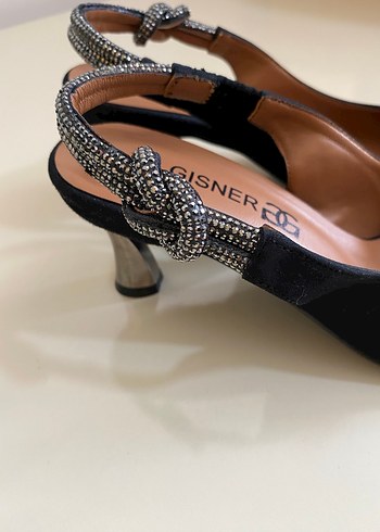 GISNER MARKA Siyah Süet Tokalı Stiletto Kadın Topuklu - Görsel 3