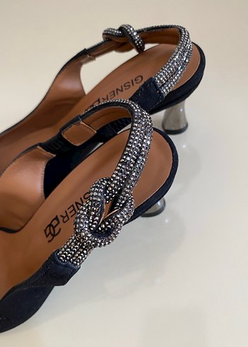GISNER MARKA Siyah Süet Tokalı Stiletto Kadın Topuklu - Görsel 5