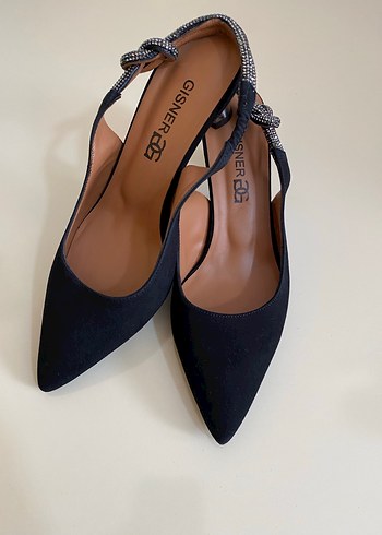 GISNER MARKA Siyah Süet Tokalı Stiletto Kadın Topuklu - Görsel 7