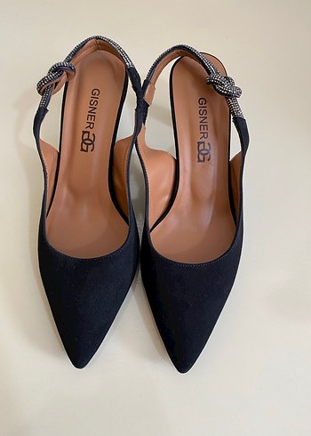 GISNER MARKA Siyah Süet Tokalı Stiletto Kadın Topuklu - Görsel 8