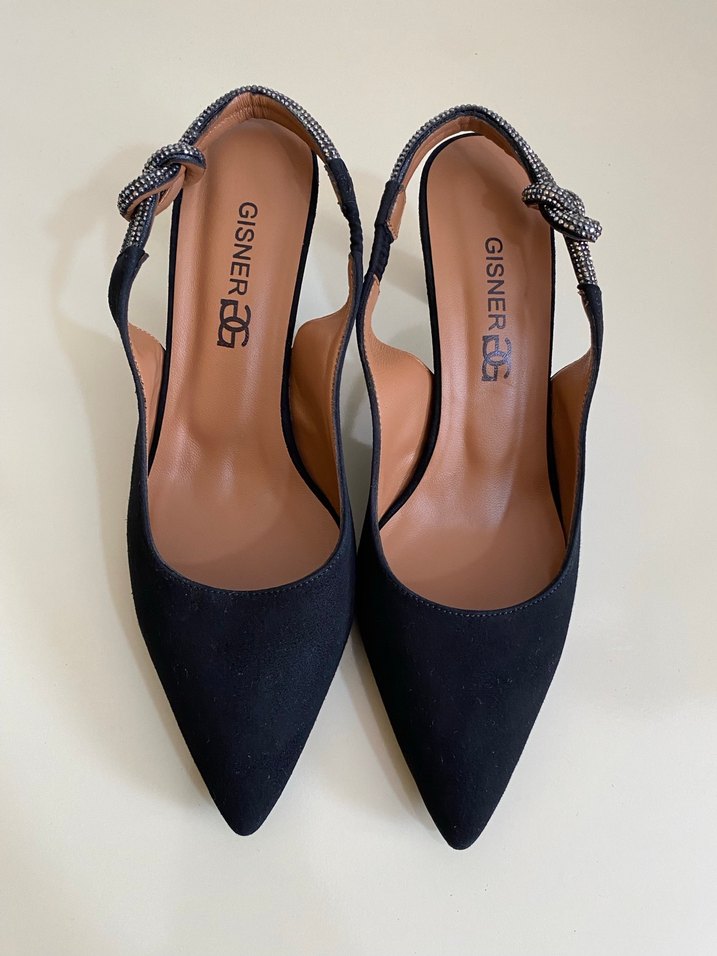 GISNER MARKA Siyah Süet Tokalı Stiletto Kadın Topuklu - Görsel 2