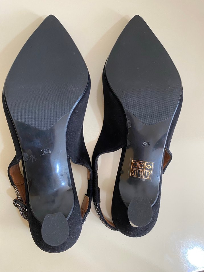 GISNER MARKA Siyah Süet Tokalı Stiletto Kadın Topuklu - Görsel 4