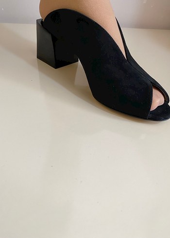 GISNER MARKA Süet Dolgu Topuklu Kadın Terlik - Görsel 5